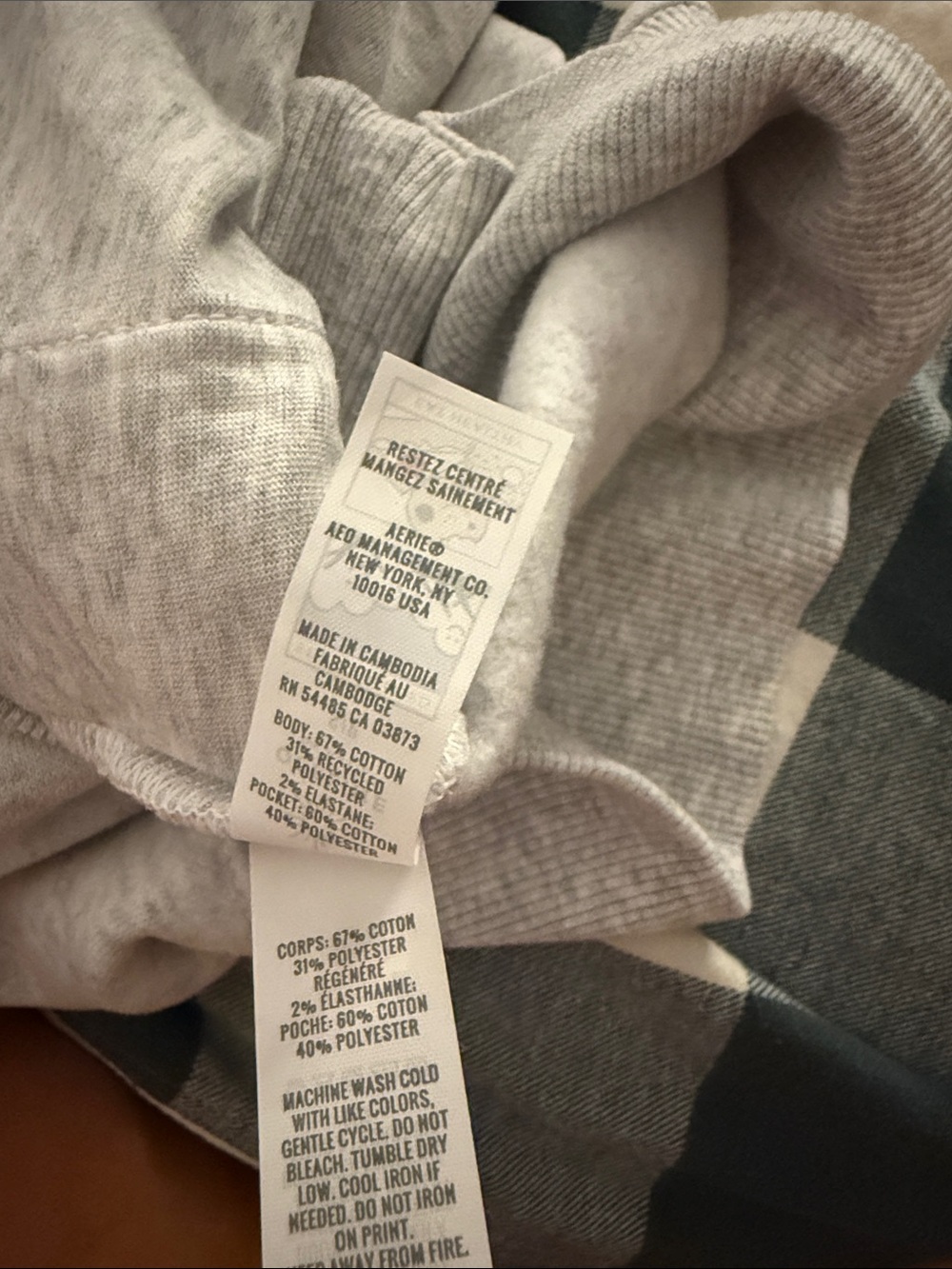 Aerie Offline Mock Neck Sweatshirt with Pockets Light Gray - Picture 5 of 6